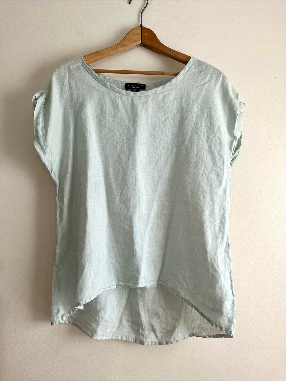 Willi Smith 100% Linen Rolled Short Sleeve‎ Tee